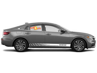 Vinyl Decals Stripes for Honda Insight LX with your Custom Text