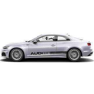Side Stripes for Audi Rings A5 or pick your model Audi Q or Audi A or Audi RS or Audi S 2 options