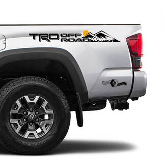 TRD 4x4 Off Road TOYOTA  Colour Sun Moon Mountains Decals Stickers for Tacoma Tundra 4Runner Hilux side